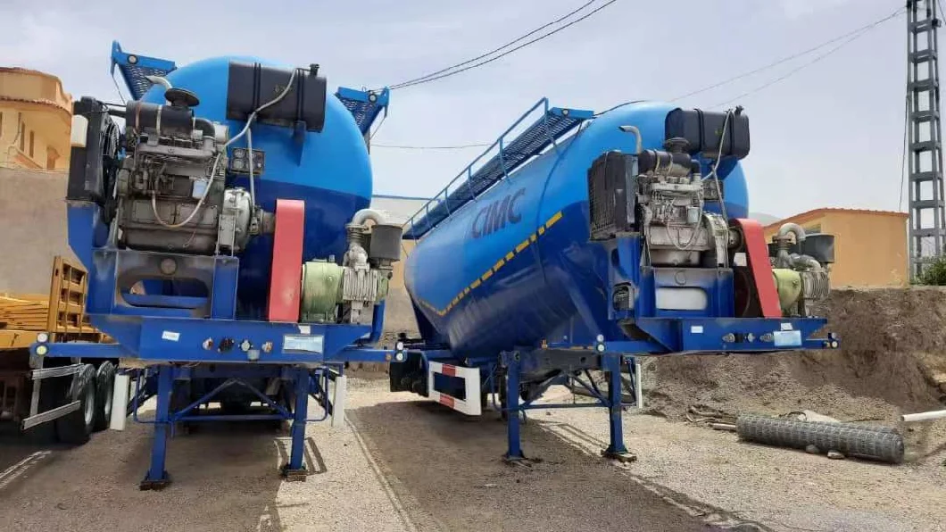 3 Axle 30/40/50 Cbm Cimc Tri-Axle Bulk Cement Carrier Powder Bulk Cement Trailer Cement Tanker