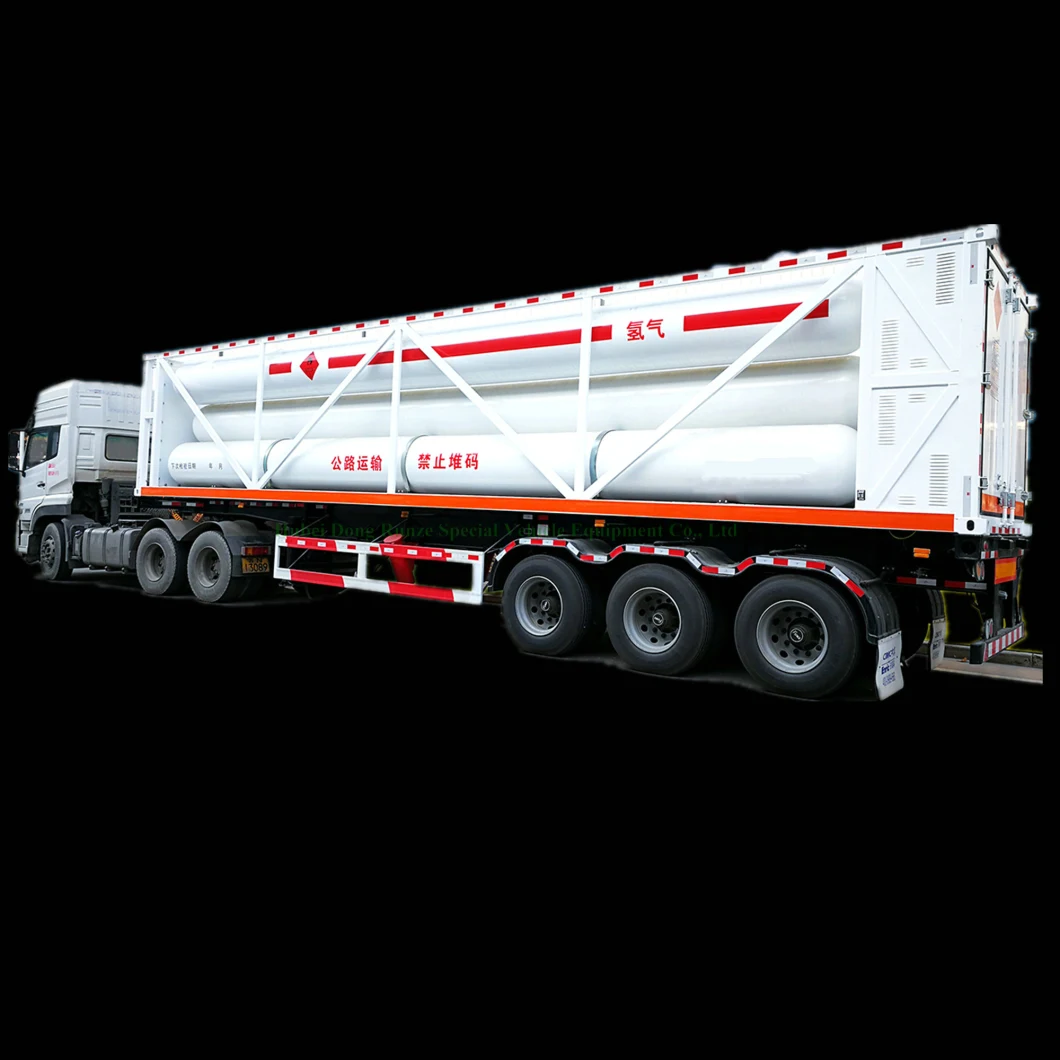 40FT CNG Tube Skid Tube Bundle Container Trailer (Hydrogen Storage Cascade, Compressed Natural Gas Jumbo Tube Trailer, Gaseous Hydrogen Tube Trailers)