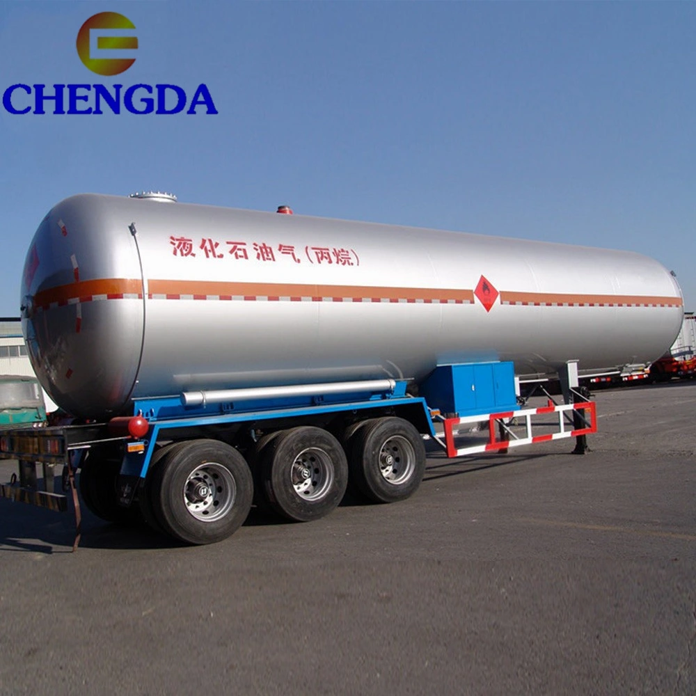 3 Axles 56m3 LPG 60000 Liters Gas Tank Tanker Semi Truck Trailer