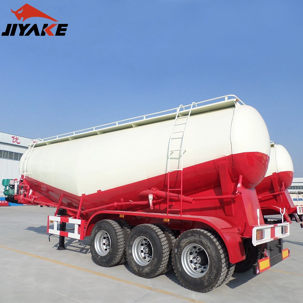 Jiyake 32m3 38m3 40m3 45m3 40ton 2/3 Axles Powder Cement Carrier Bulk Cement Tank Semi Trailer Tanker for Sale