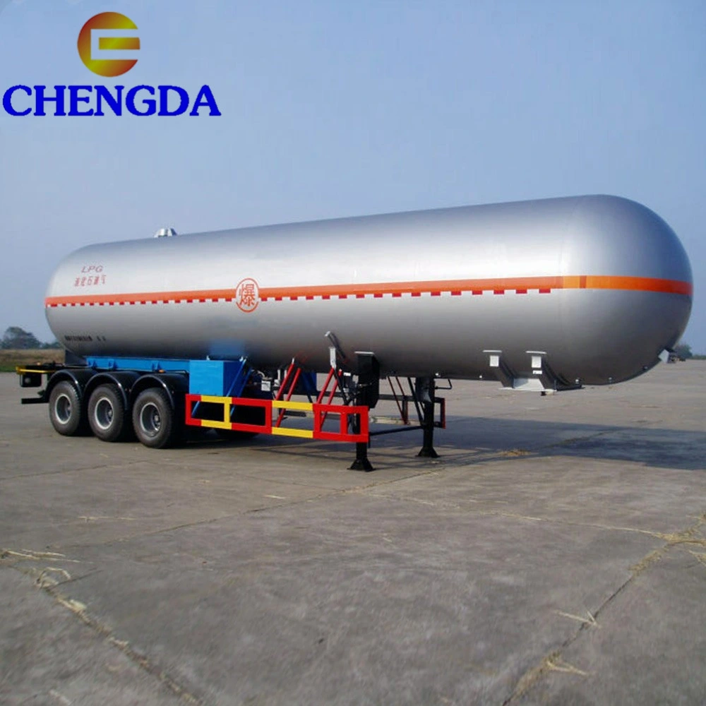 3 Axles 56m3 LPG 60000 Liters Gas Tank Tanker Semi Truck Trailer