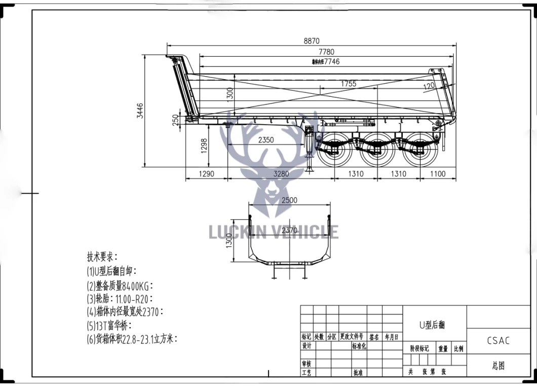 3 Axle Tipper Dump Truck Trailer for Sale in Mauritius Near Me