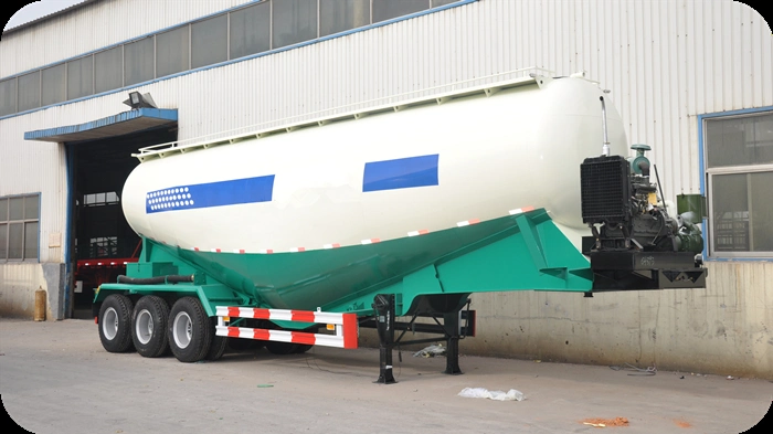 Customized 30t/35t/40t/45t/50t 2 Axles 3 Axles 4 Axles Cement/Fly Ash/Powder Material/ V Type Tanker Trailer Bulker Silo Tank Truck Semi Trailer