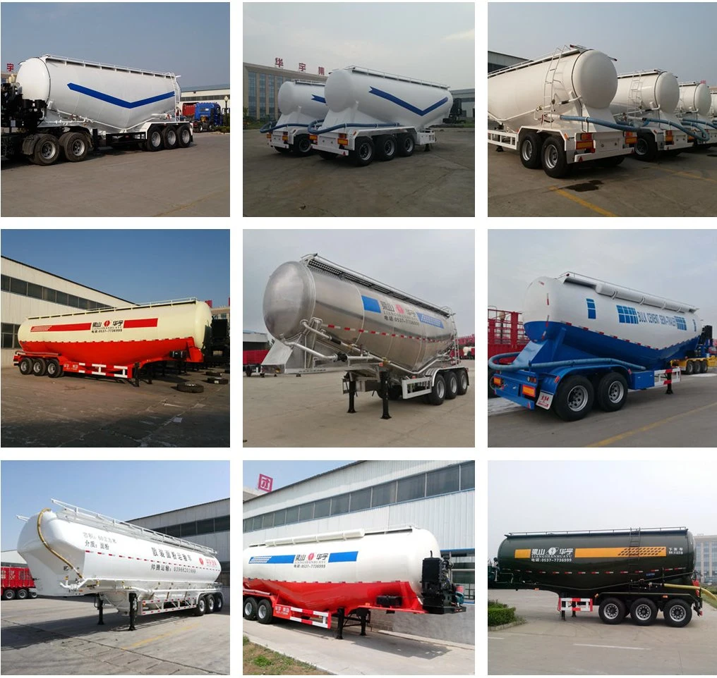 Powder Material Transport Service Tanker Bulker Silo Trailer Bulk Cement Tank Semi Trailer