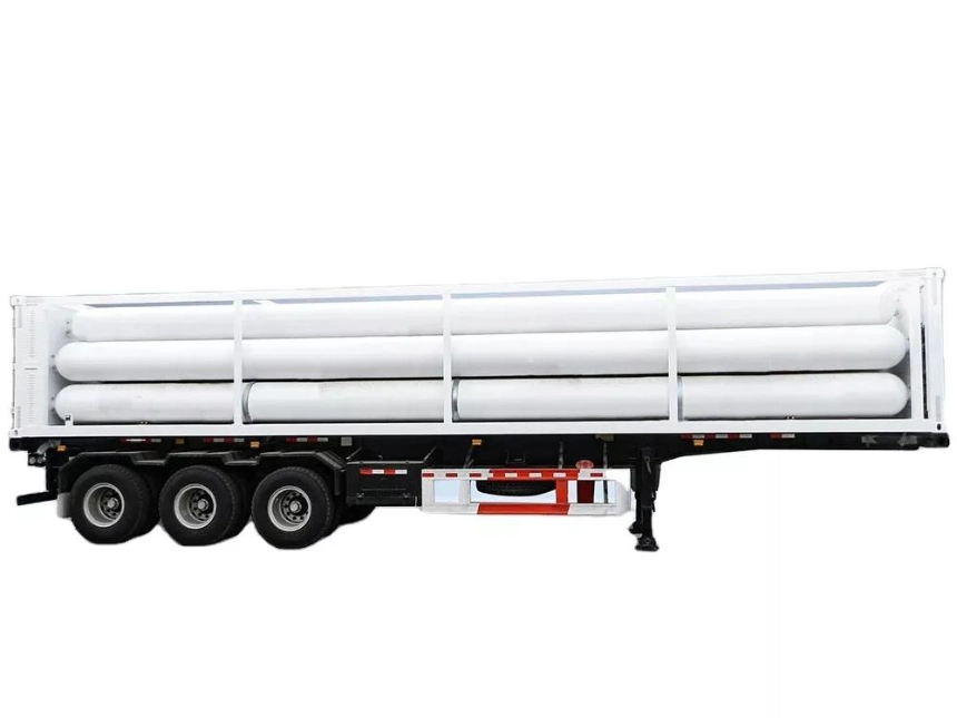 CNG Semi Trailer CNG Tank Long Tube Trailer for Mobile Gas Station From Factory with Wholesale Price