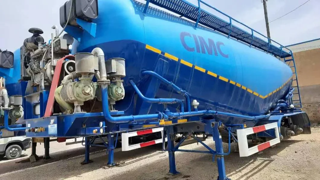 3 Axle 30/40/50 Cbm Cimc Tri-Axle Bulk Cement Carrier Powder Bulk Cement Trailer Cement Tanker