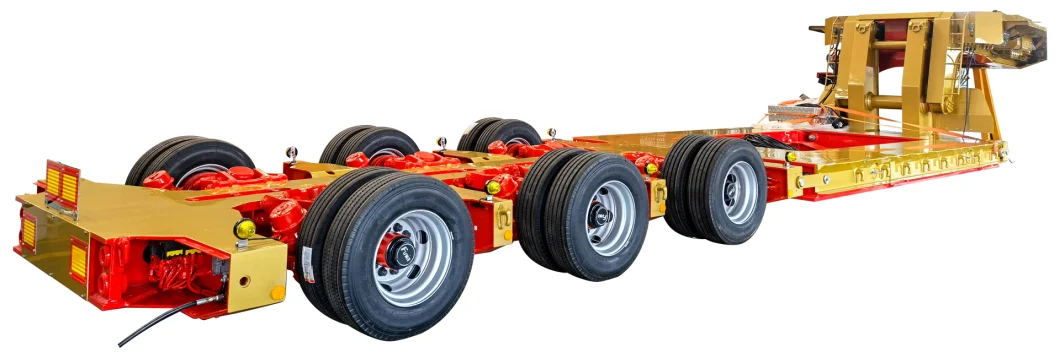 Multi Axles Hydraulic Steering Lowbed Semi Trailer for Special Transport