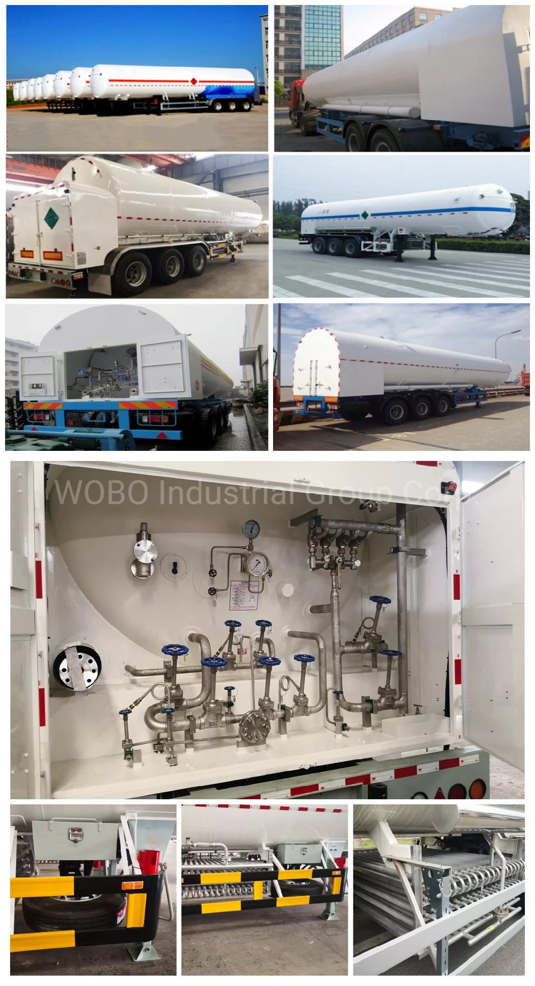 Cryogenic Liquid Gas Oxygen Nitrogen CO2 Transport Semi Trailer