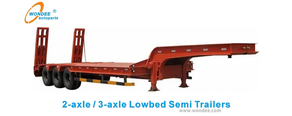 Heavy Container Gooseneck Excavator Transport Semi Trailer with 100ton