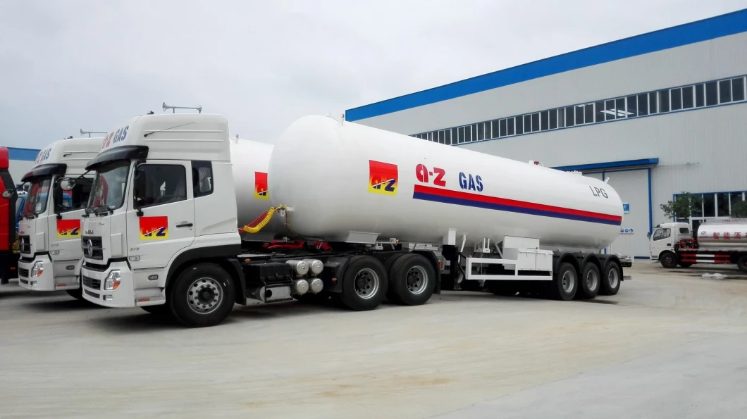 2/3 Axle 40m3 50m3 56m3 LPG Tank Semi Trailer