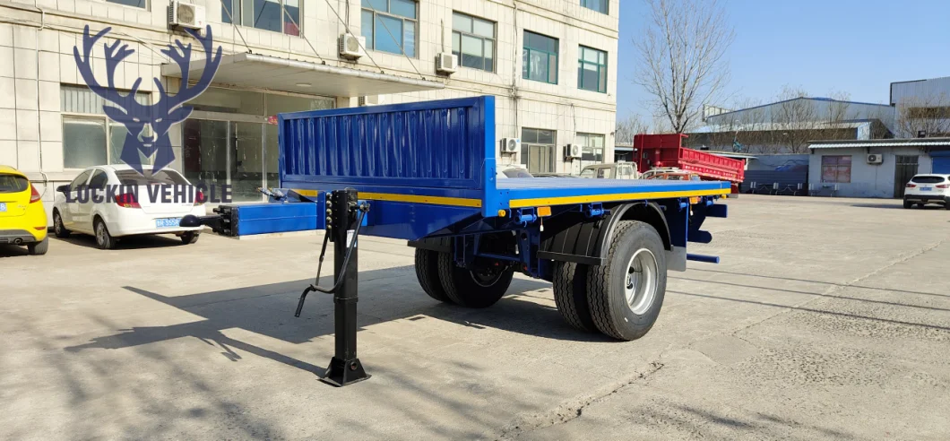 Spot Discount Cargo Semi Truck Trailer Fence Full Trailer Truck Flatbed Drawbar Trailers for Tanzanian