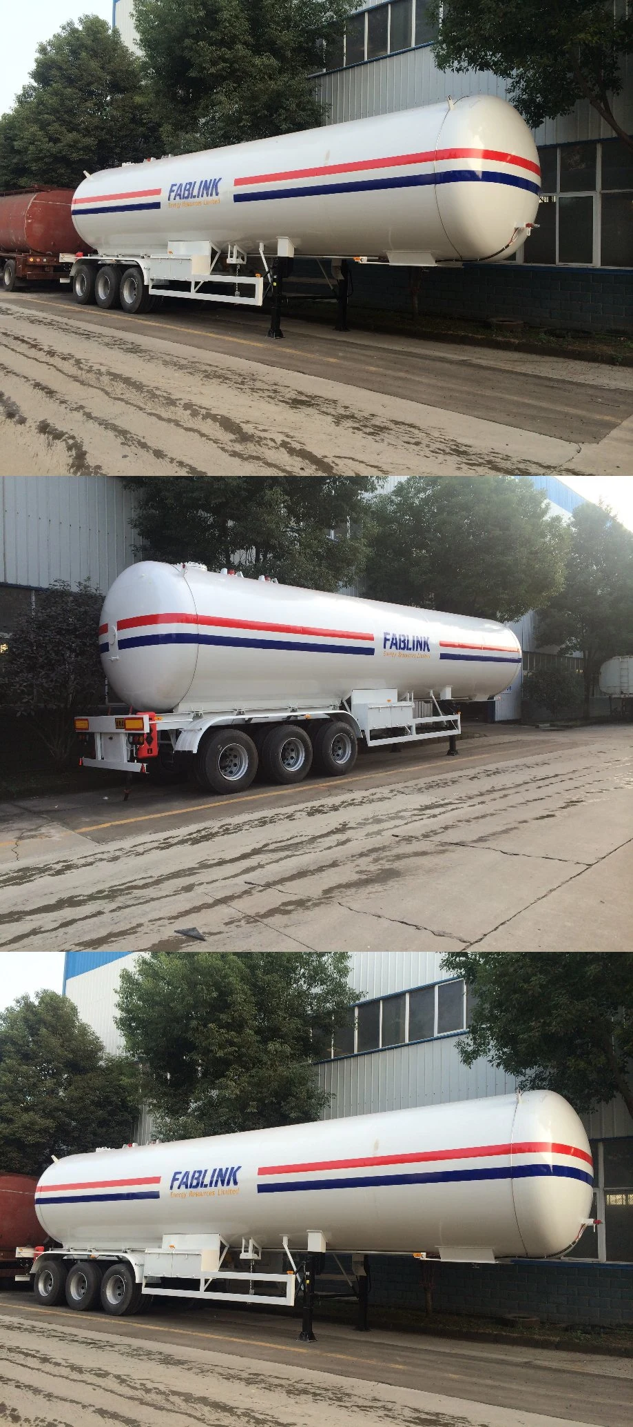 3 Axles 40.5cbm 20tons Propane LPG Cooking Gas Tank LPG Semi Trailers