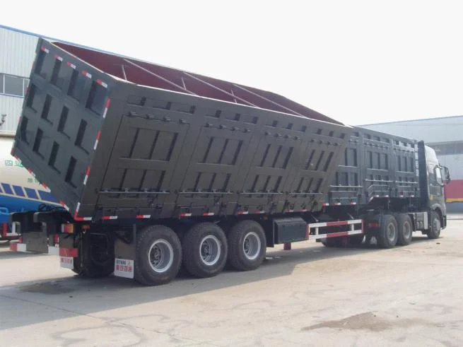 China 3 Axle Side Dump Semi Trailer Sidetipping Trailer for Sale