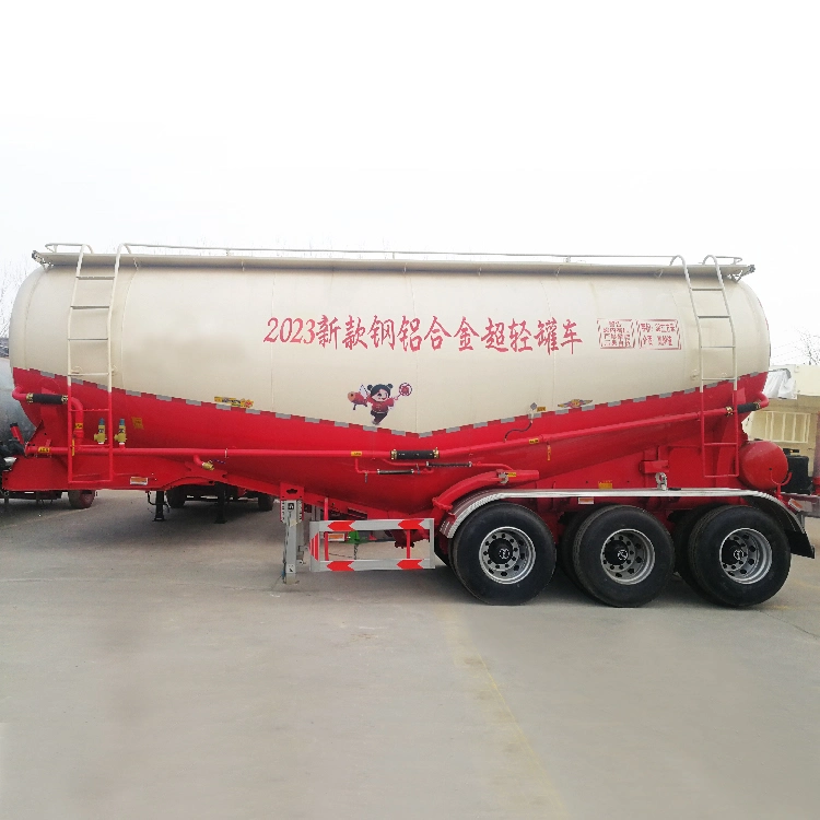 45cbm 65cbm Fly Ash Cement Bulker Silo Tanker Pneumatic Semi Truck Trailer for Sale