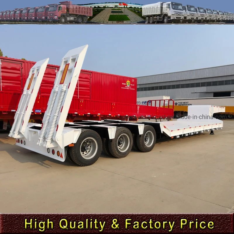 Shipping 40FT Container Transport Flat Bed Trailer 3 Axle Flatbed Semi Trailer for Sale