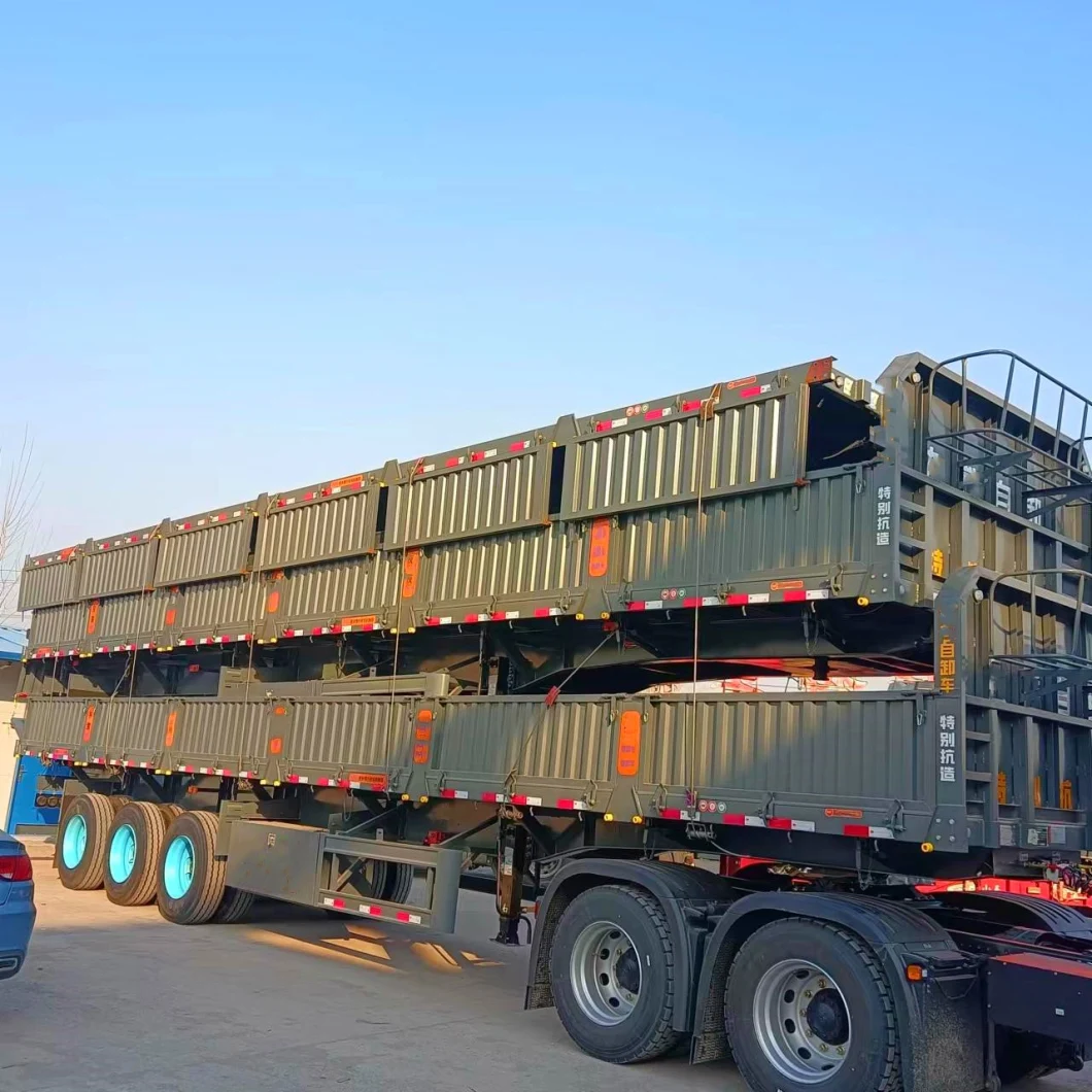 Boxes Container Transport Mechanical/Air Suspension Bulk Cargo Side Wall Semi Trailer