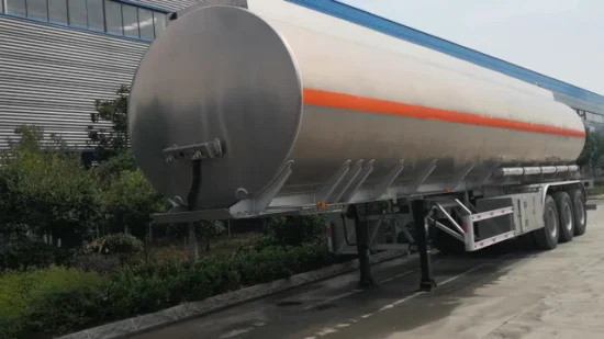 Jushixin 3 Axles Aluminum Alloy Fuel Tank Semi Trailer, 42000 Liters Fuel Tank Trailer, Aluminum Alloy Fuel Tanker Semi Trailer